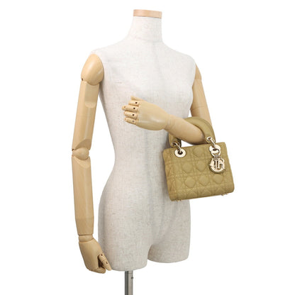 Christian Dior Lady Dior Olive Leather Handbag ()