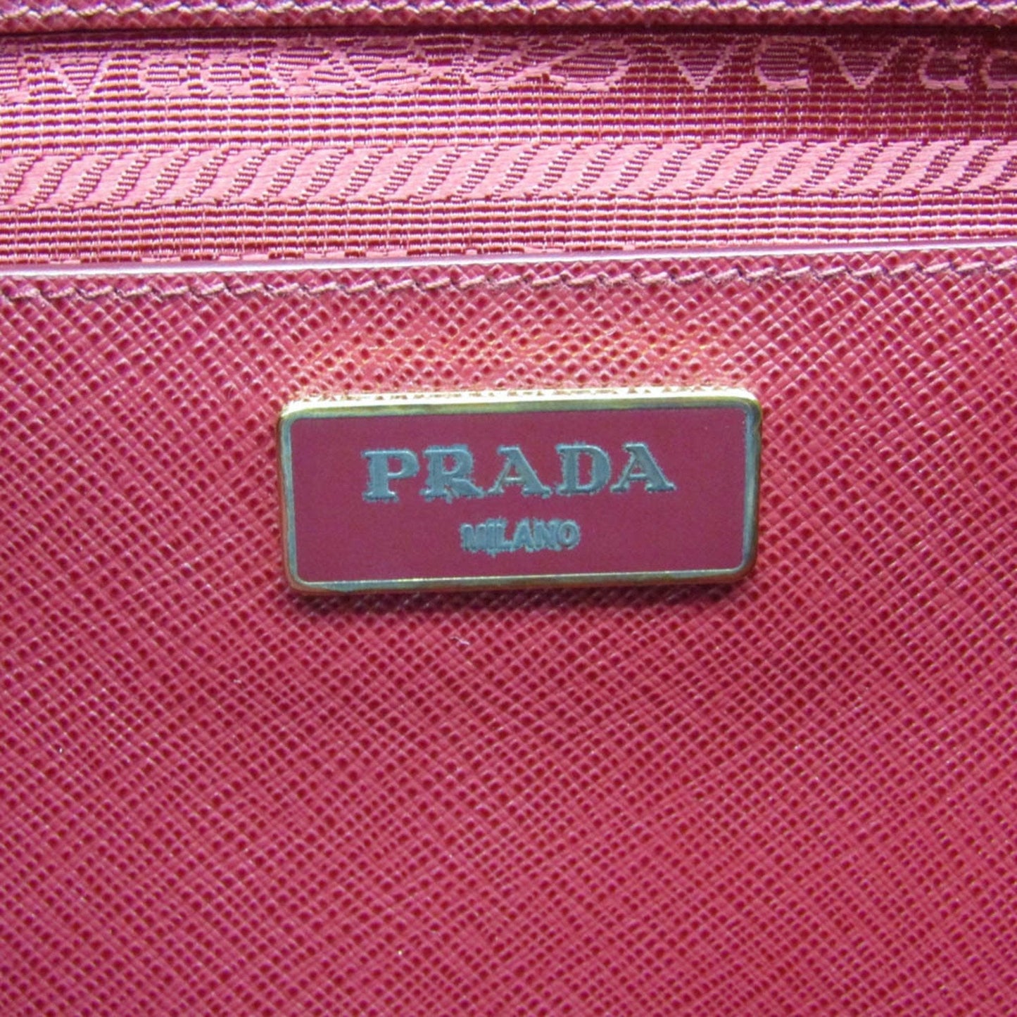 Prada Saffiano Galleria B1786C Women's Leather HandBag Bordeaux,Red Color