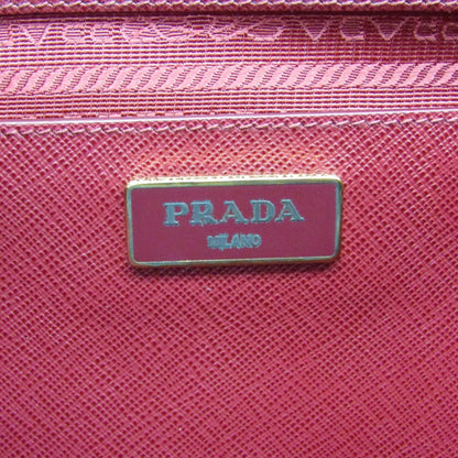 Prada Saffiano Galleria B1786C Women's Leather HandBag Bordeaux,Red Color