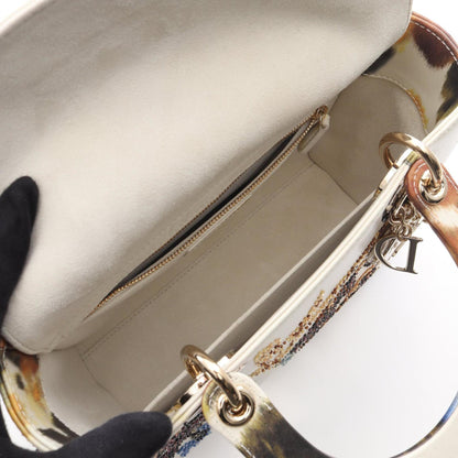 Christian Dior Multi-Color White Leather Handbag ()