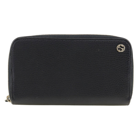 Gucci Black Leather Long Wallet (Bi-Fold) ()