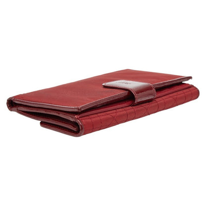 Christian Dior Red Color Nylon Leather Long Wallet (Bi-Fold) ()