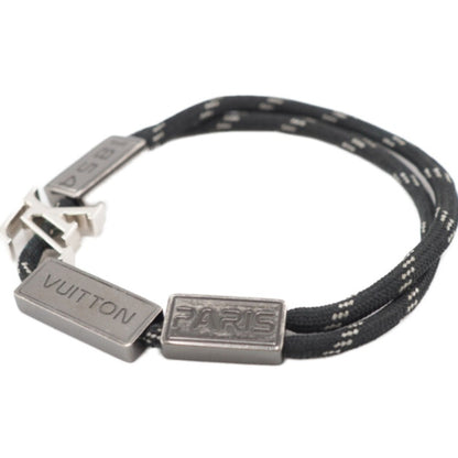 LOUIS VUITTON/ MP2231 LV Satellite Logo Bracelet Black Unisex