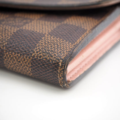 LOUIS VUITTON N60114 Portefeuil Sarah Damier Long Wallet Brown Women's