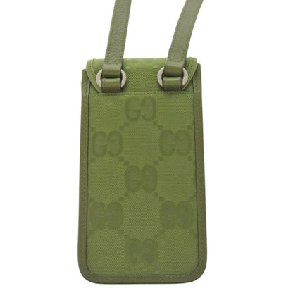 Gucci Green Leather Nylon Shoulder Bag