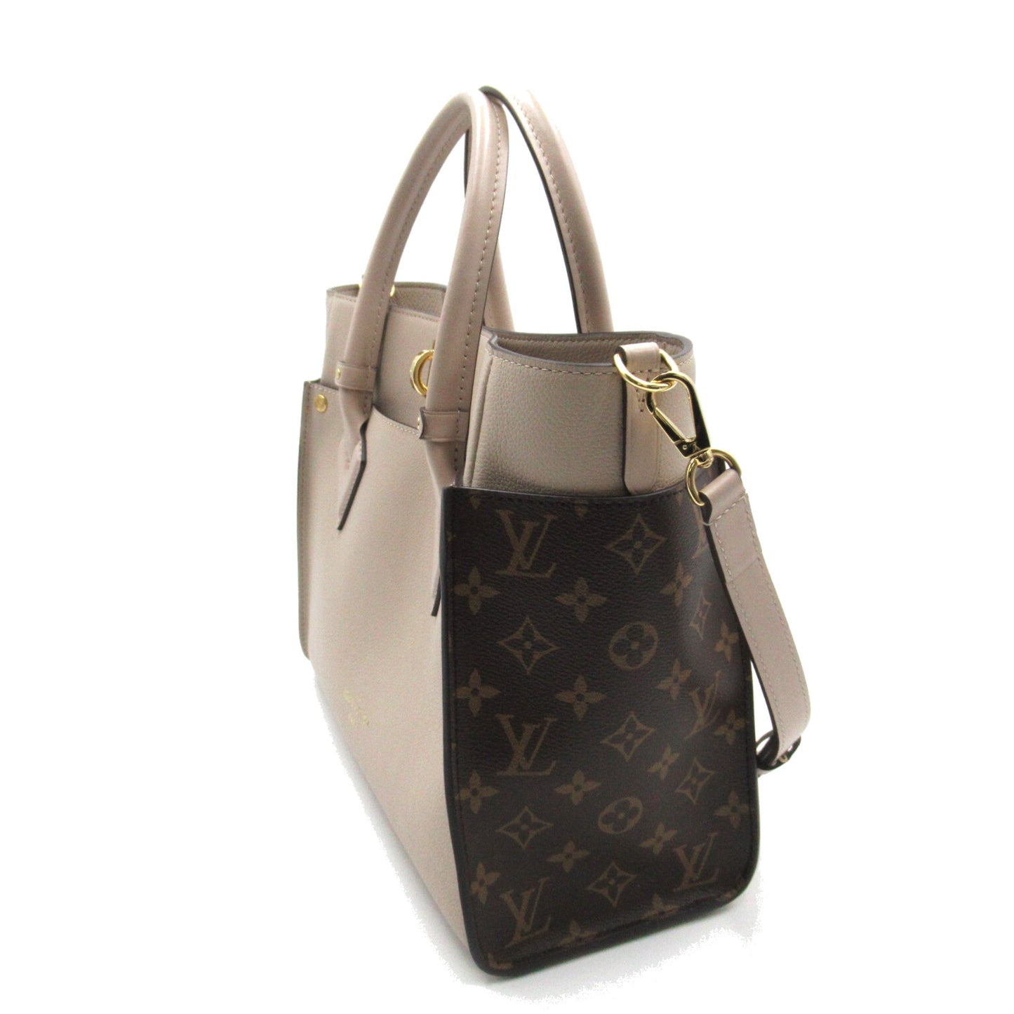 LOUIS VUITTON On My Side MM Brown Beige PVC coated canvas leather M58485