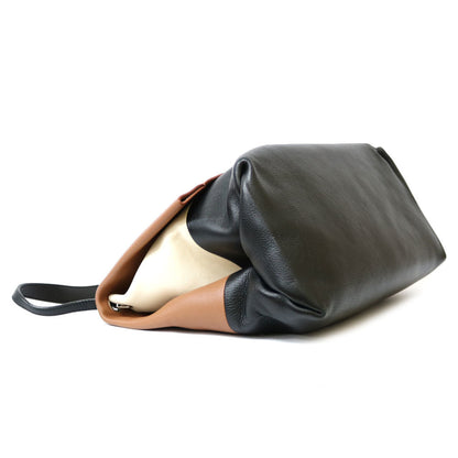 Celine Shoulder Bag All Soft Black x Brown White Ladies