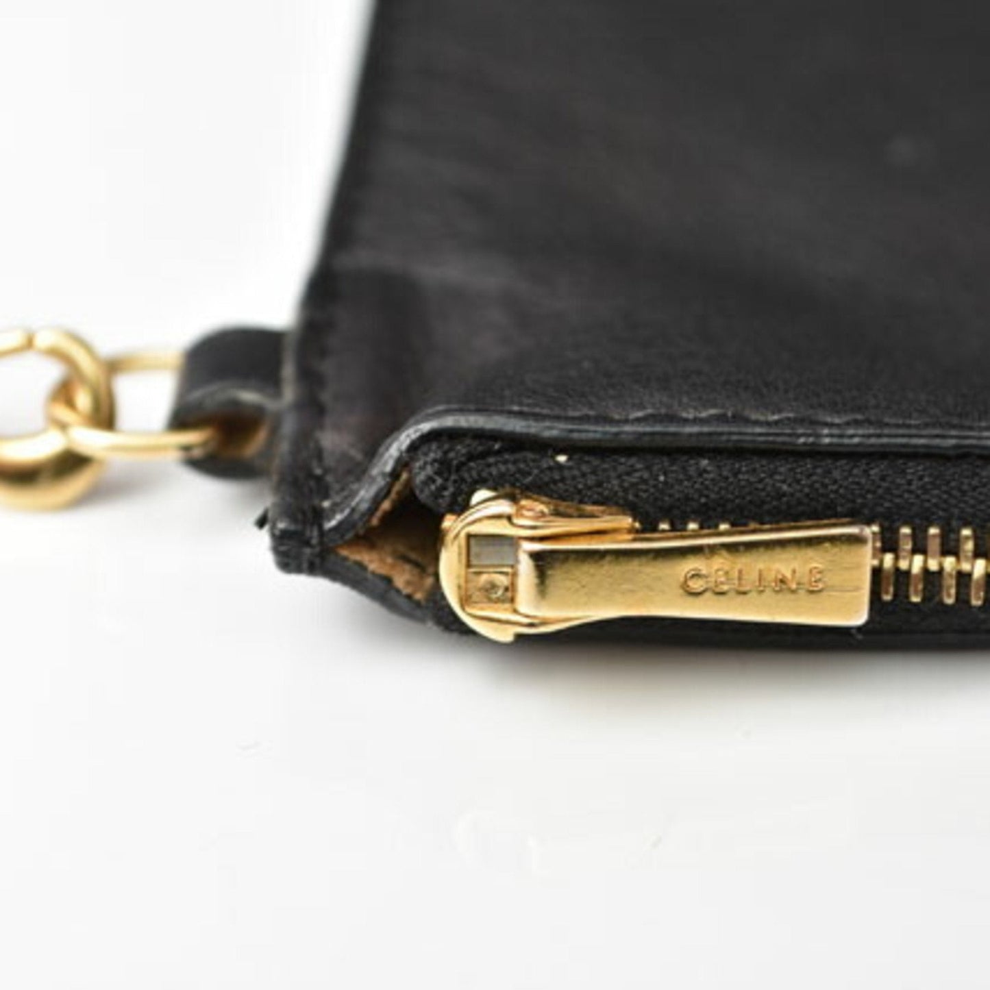 Celine bag drawstring  Seau leather black