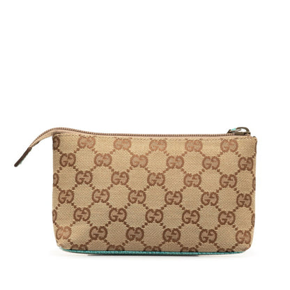 Gucci Gg Canvas Beige Blue Gg Canvas Pouch