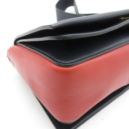 Celine Shoulder Bag Red Navy leather