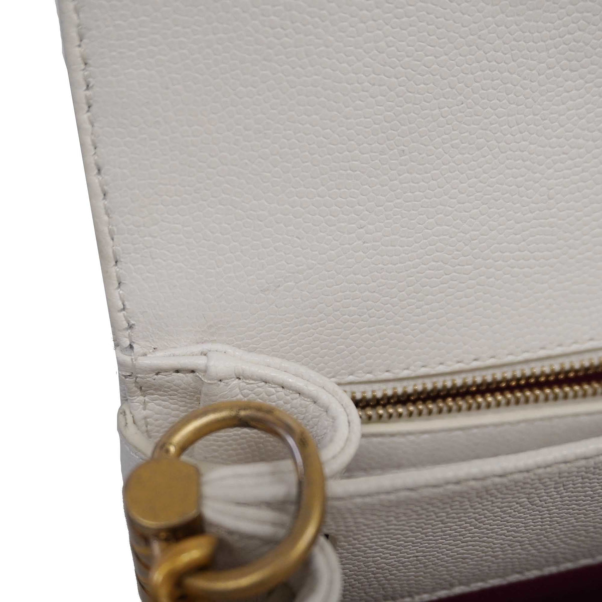 CHANEL   Matelasse Chain Shoulder Women's Leather Shoulder Bag White