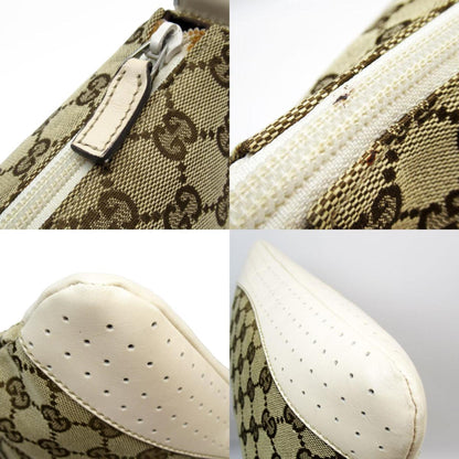 Gucci Beige Off-White Canvas Shoulder Bag