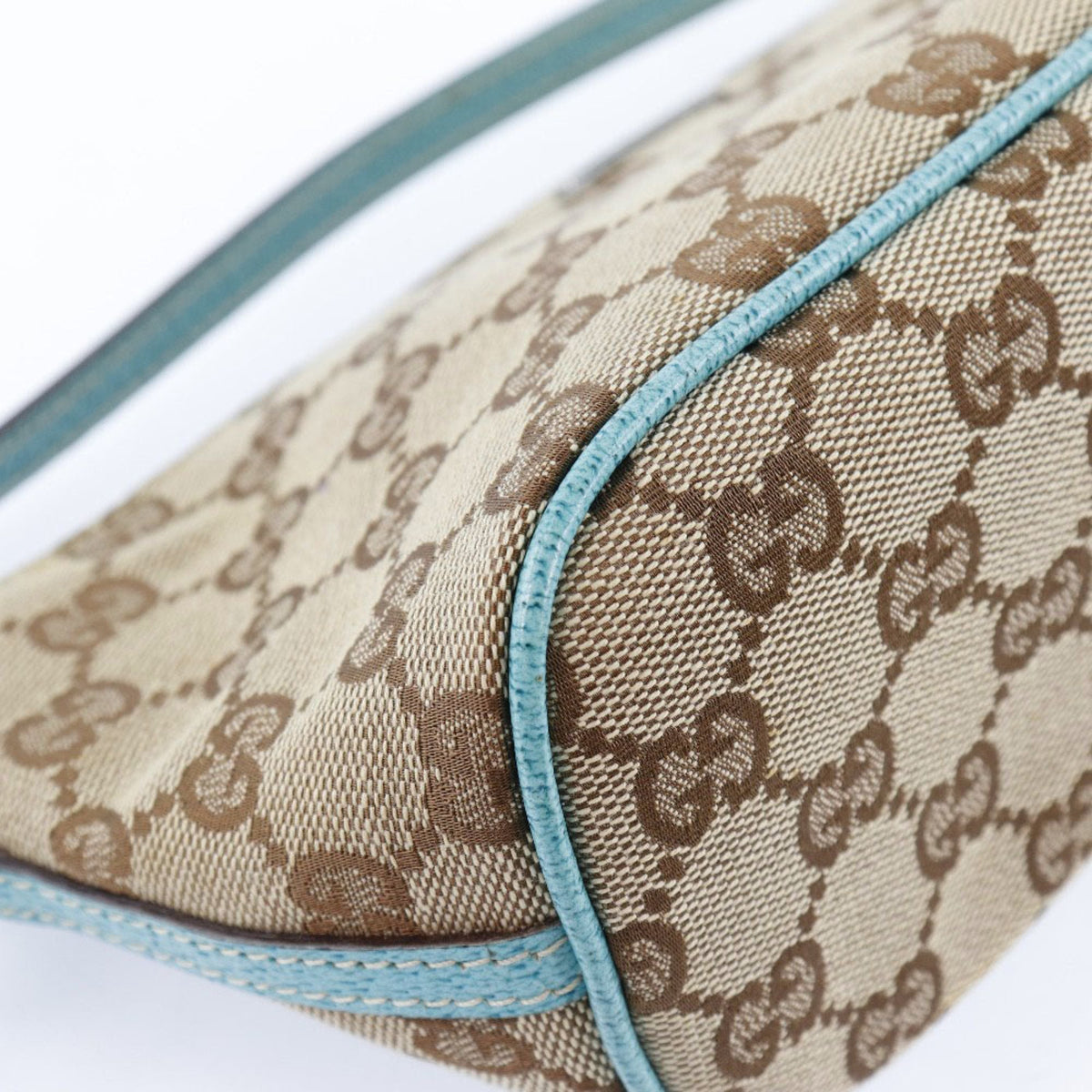 Gucci Accessory Pouch 07198 GG Canvas Brown Women's