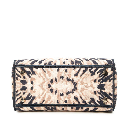 Christian Dior Navy Pink Canvas Handbag Shoulder Bag ()