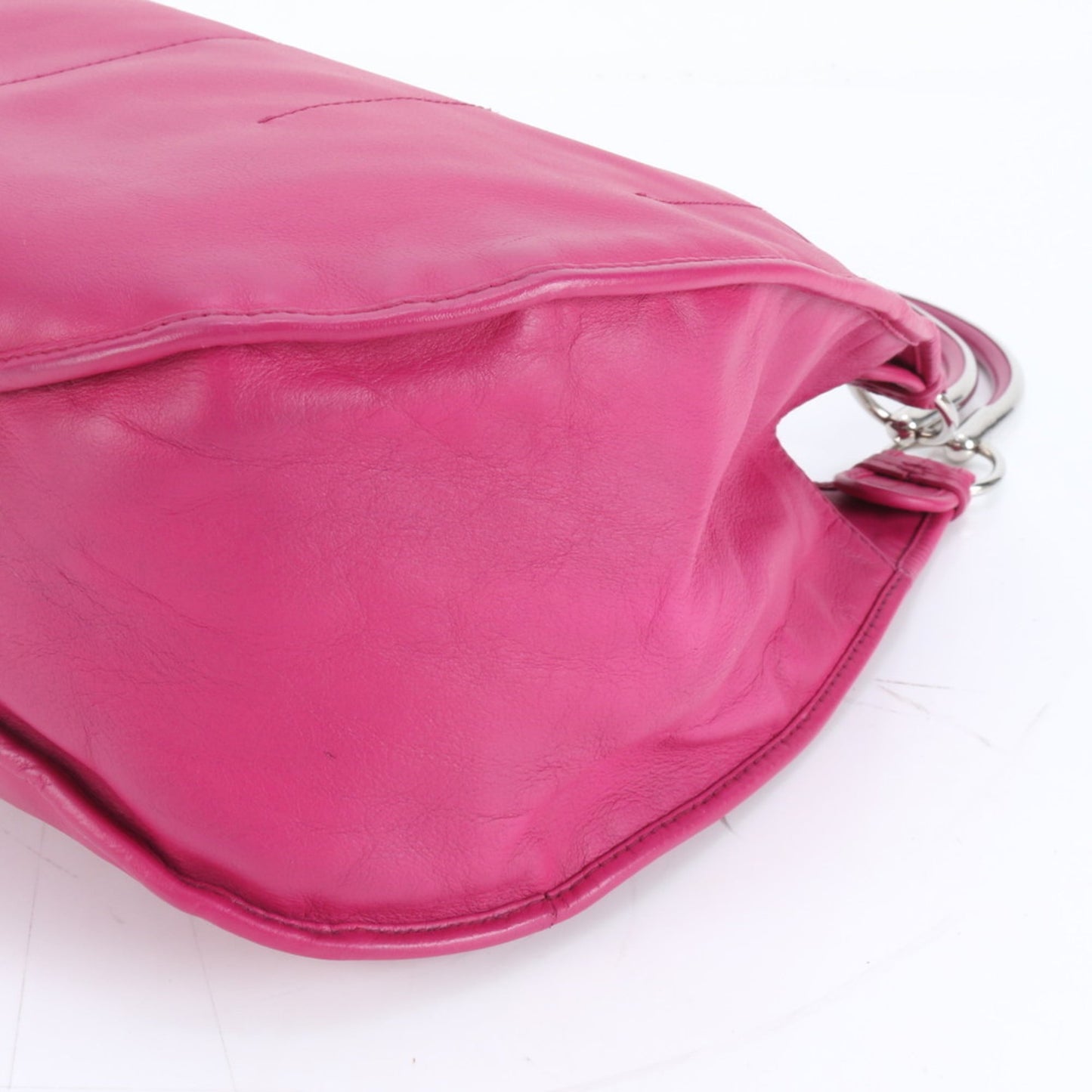 Christian Dior Pink Leather Handbag Shoulder Bag Tote Bag ()