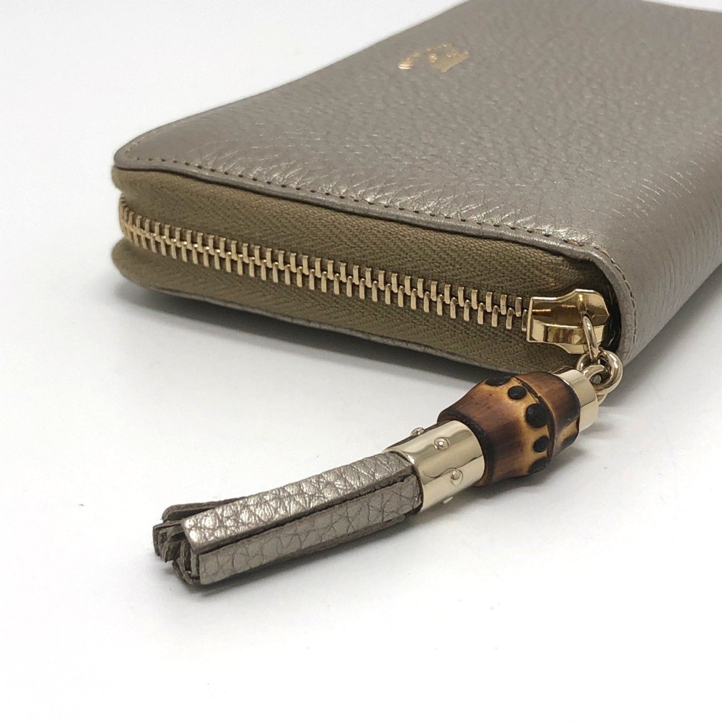 Gucci Gold Leather Long Wallet (Bi-Fold)