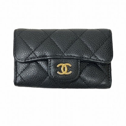 Chanel Matelasse Caviar Skin Brand Accessories Key Case Women's