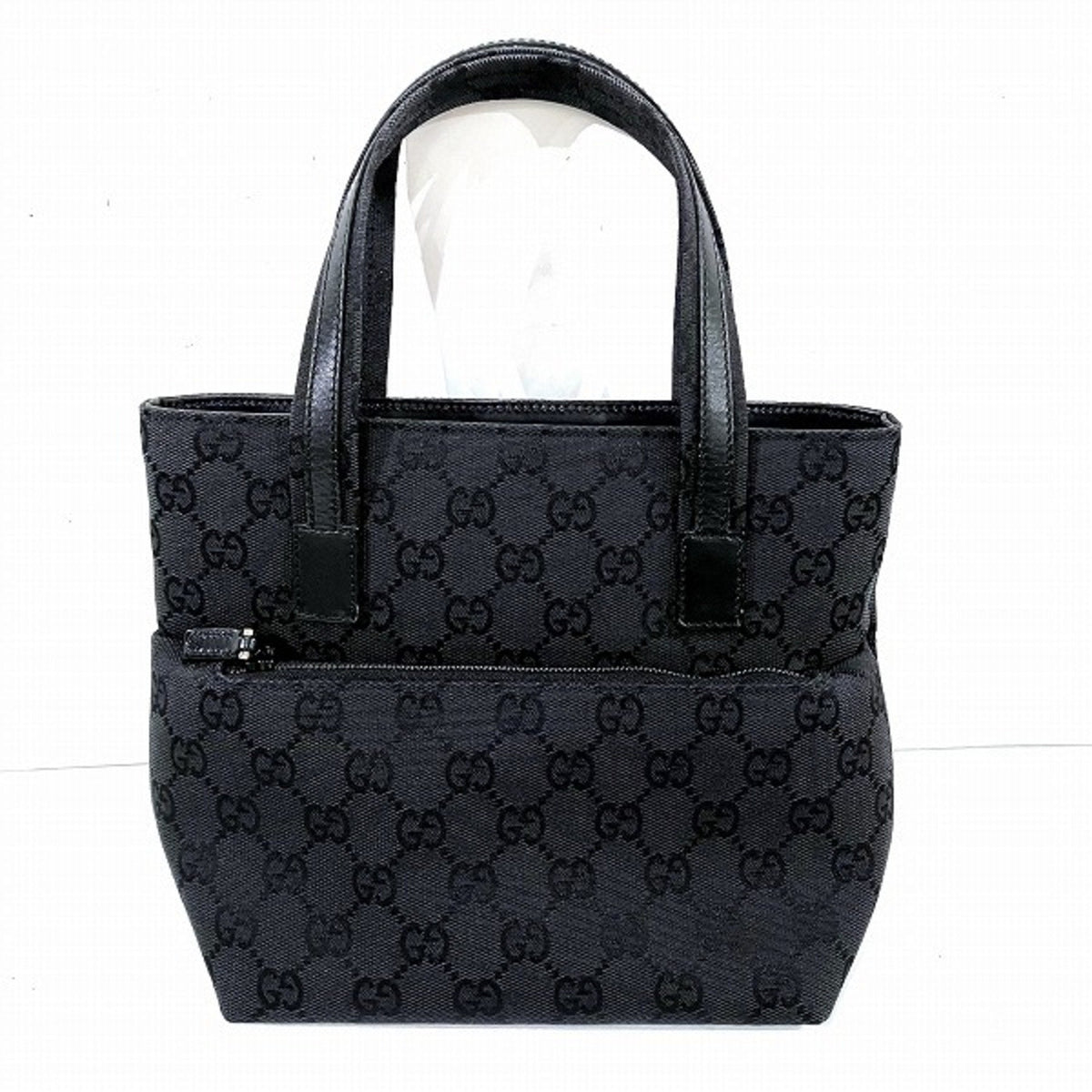 Gucci Black Gg Canvas Handbag ()