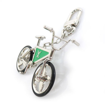 LOUIS VUITTON Charm Keychain Bijou Sac Bike Metal Silver x Green Unisex M77148