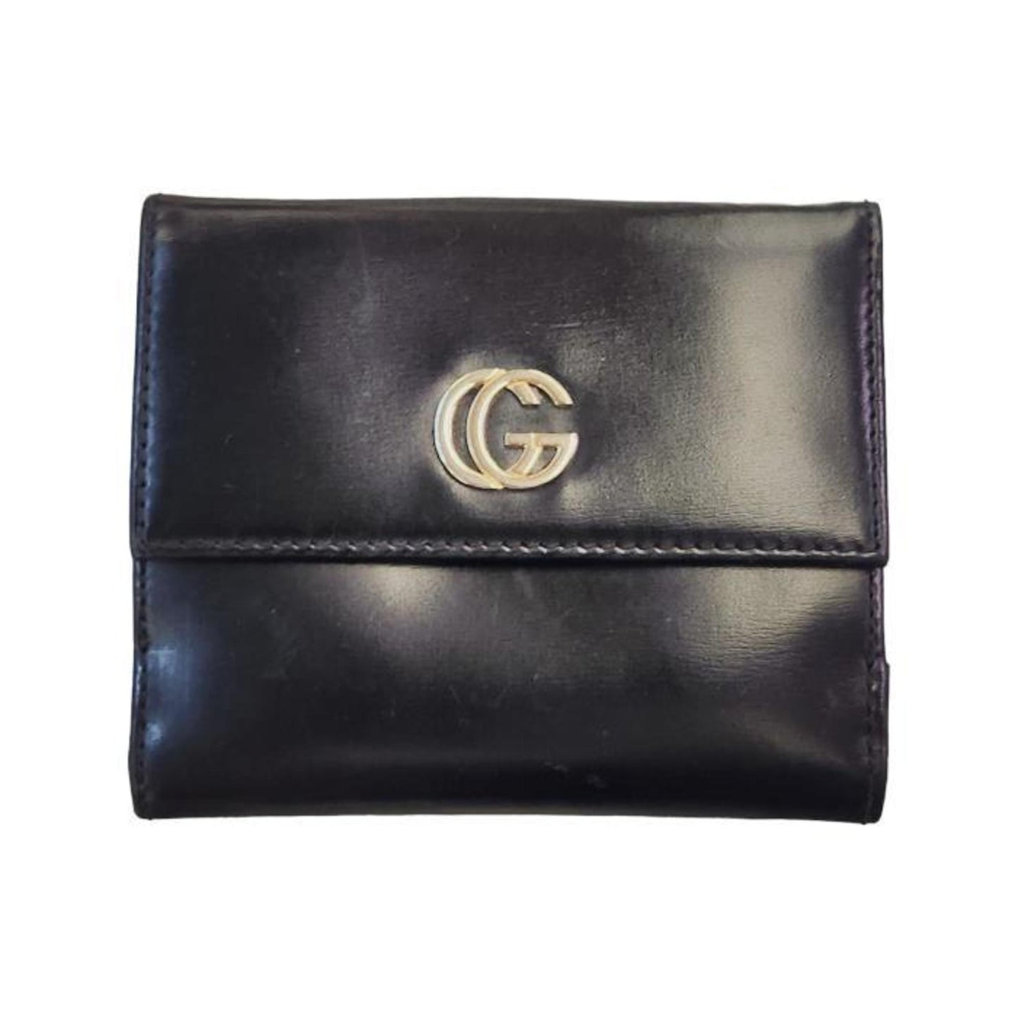 GUCCI GG Marmont Leather Double Hook Bifold Wallet 035 2888 2240 Black