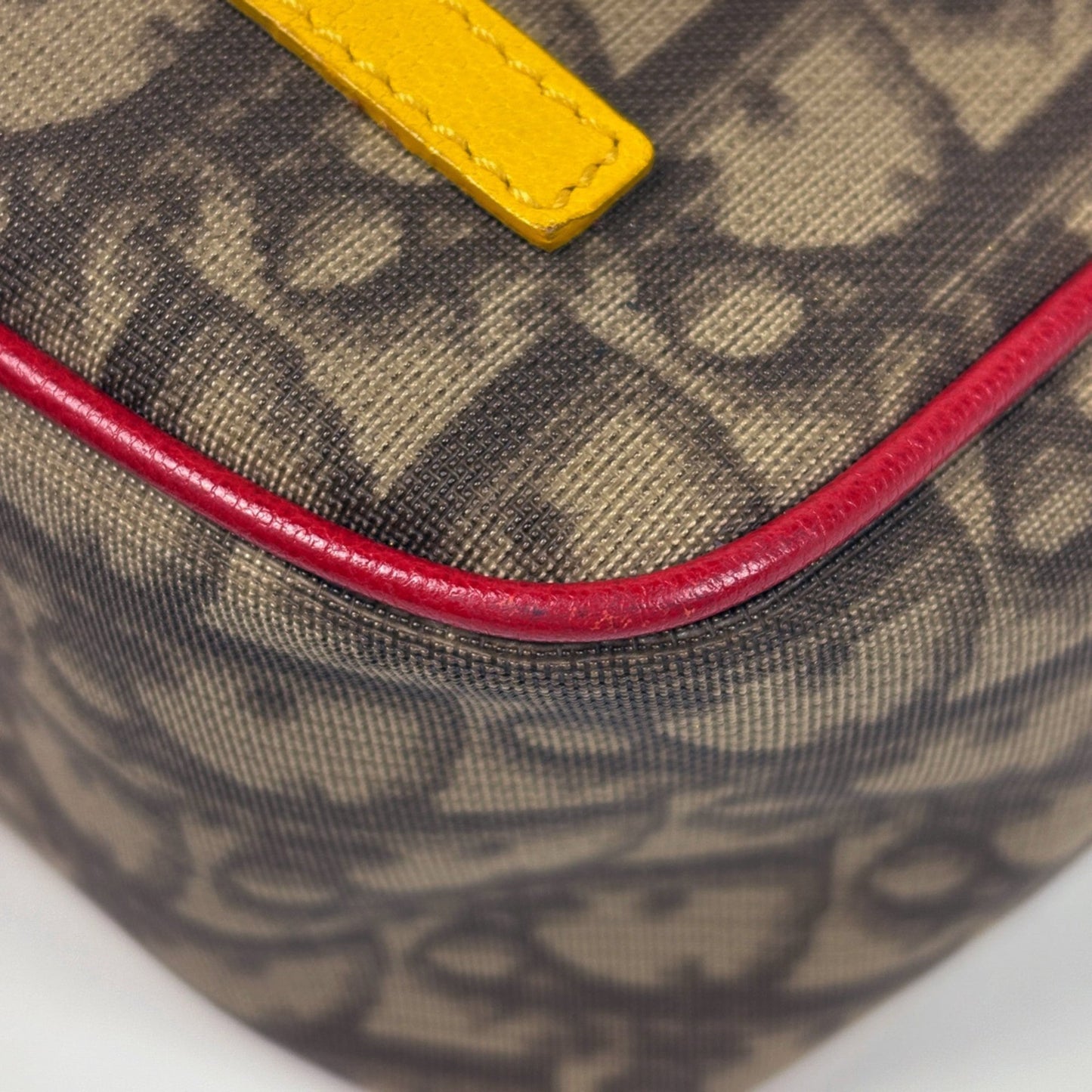 Christian Dior Trotter Brown Multi-Color Coated Canvas Leather Shoulder Bag ()