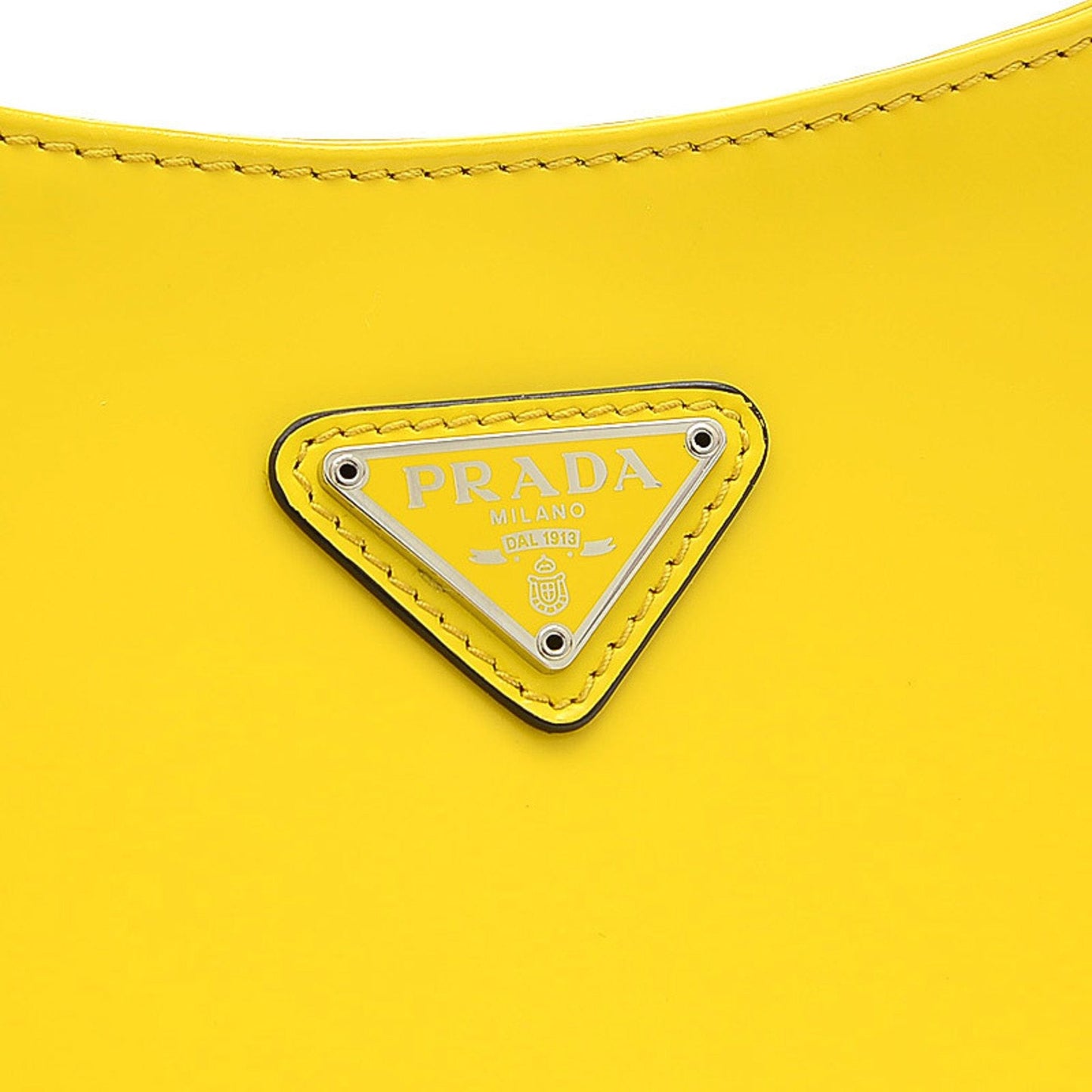 Prada Cleo shoulder bag leather bright yellow 1BC499