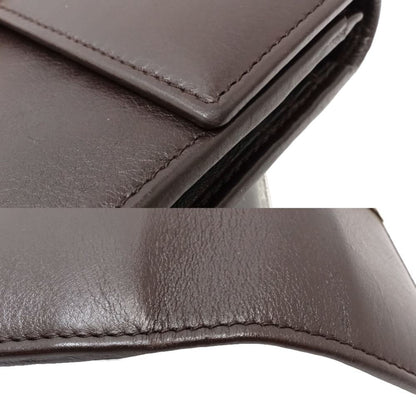 Gucci Dark Brown Leather Long Wallet (Bi-Fold)