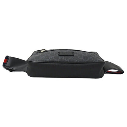 GUCCI bag men's body waist belt black 474293