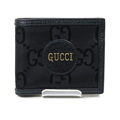 Gucci Black Nylon Leather Wallet (Bi-Fold) ()