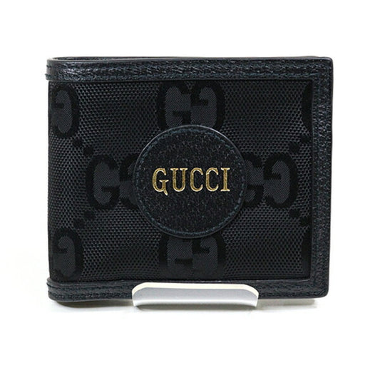 Gucci Black Nylon Leather Wallet (Bi-Fold) ()