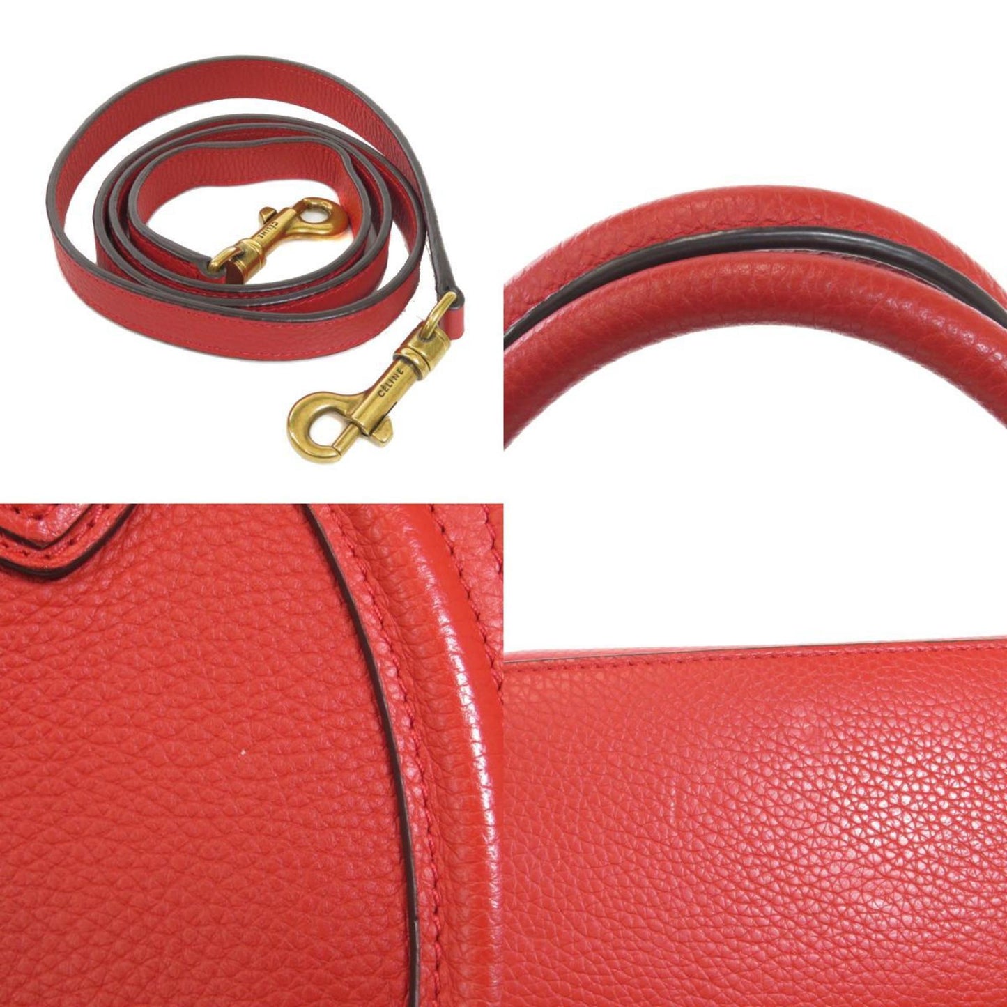 Celine Luggage Nano Gold Hardware Handbag Calf Ladies