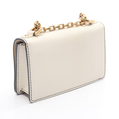 Christian Dior White Leather Shoulder Bag ()
