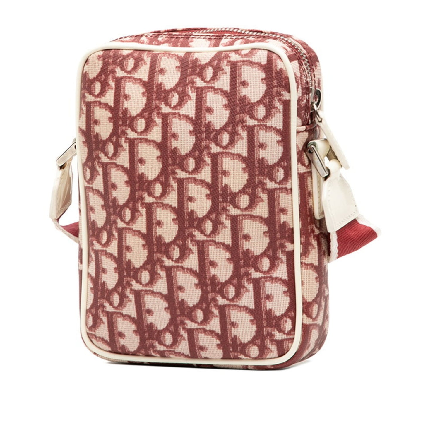 Christian Dior Red Color White Pvc Leather Shoulder Bag ()
