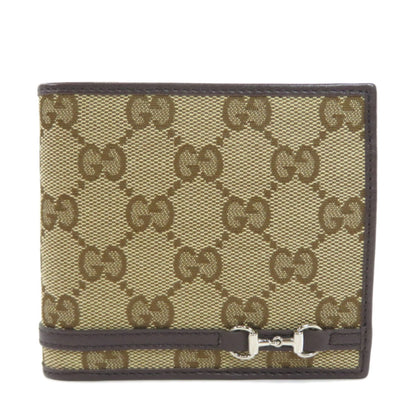 Gucci 245773 GG bi-fold wallet canvas leather men's