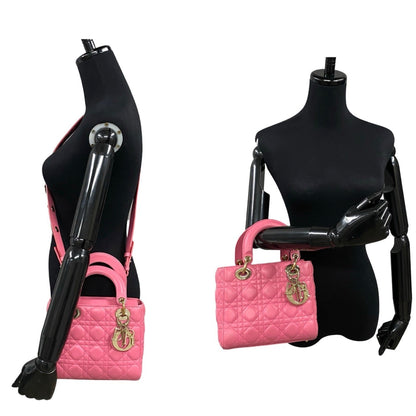 Christian Dior Pink Leather Handbag Shoulder Bag ()