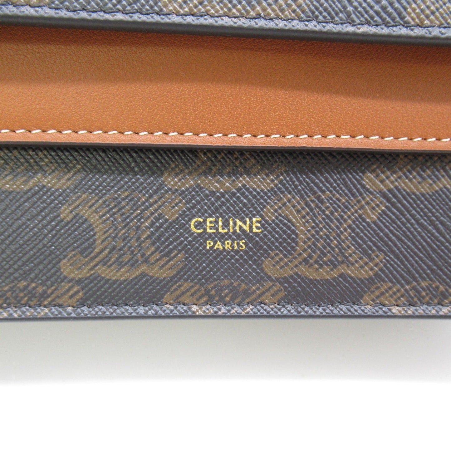 Celine Shoulder Bag Brown PVC coated canvas leather