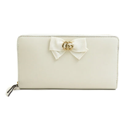 Gucci White Leather Long Wallet (Bi-Fold) ()