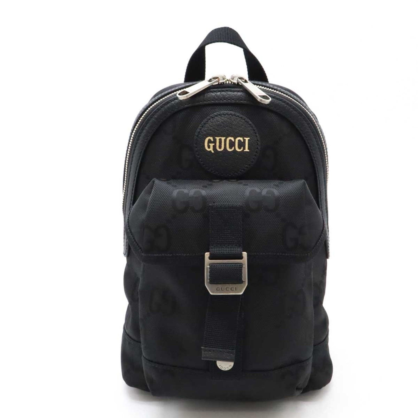 Gucci Black Nylon Canvas Leather Shoulder Bag Sling Bag