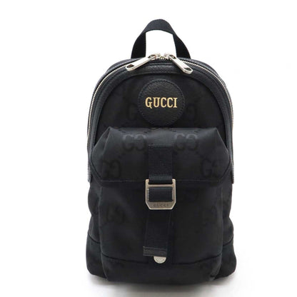 Gucci Black Nylon Canvas Leather Shoulder Bag Sling Bag