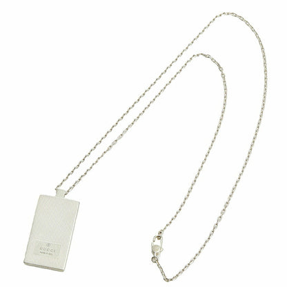 Gucci Plate Necklace Silver Metal Ladies GUCCI