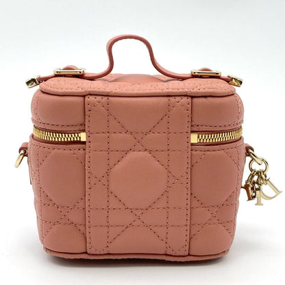 Christian Dior Pink Leather Shoulder Bag Vanity Bag ()