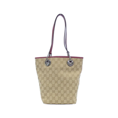 Gucci Beige Bordeaux Gg Canvas Leather Handbag ()