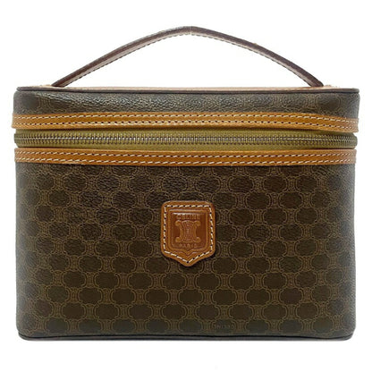 Celine Vanity Bag Brown Macadam M95 PVC Leather Celine Handbag