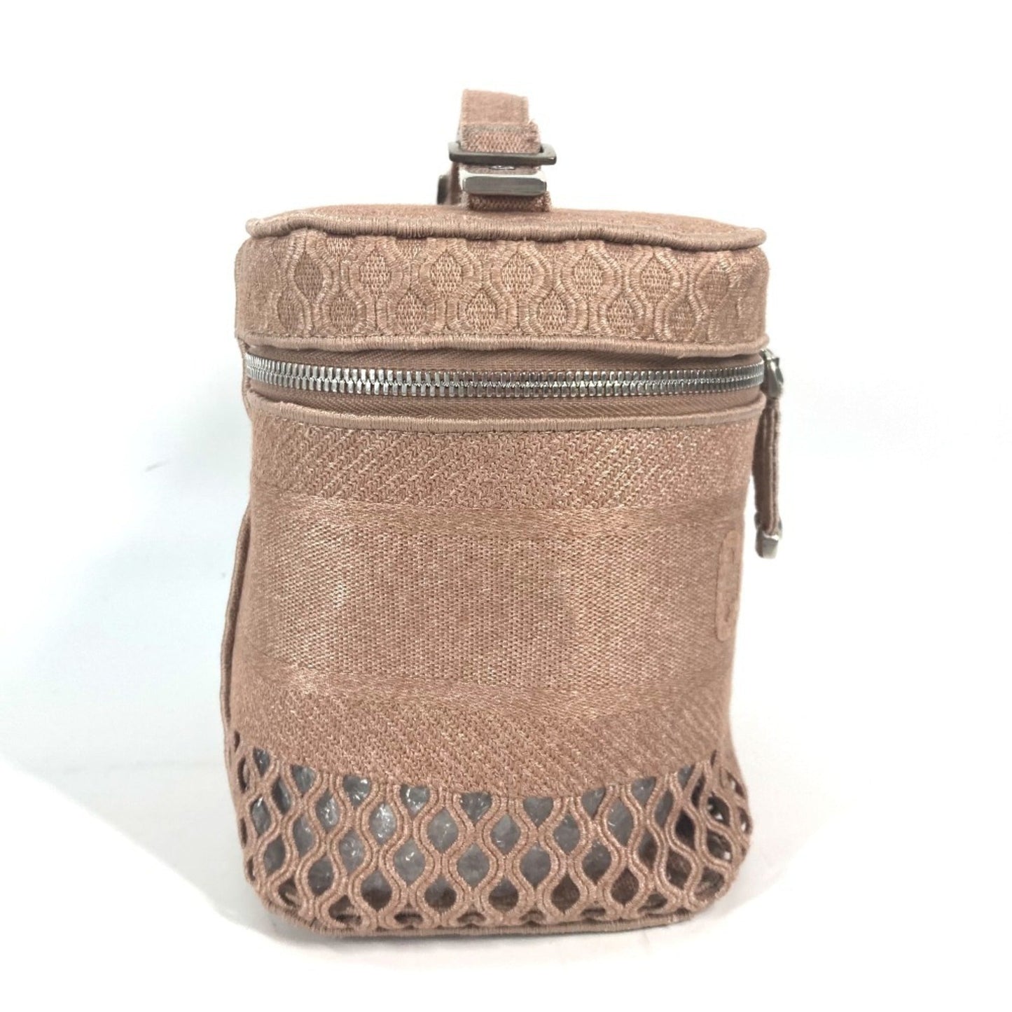 Christian Dior Pink Canvas Handbag Vanity Bag ()