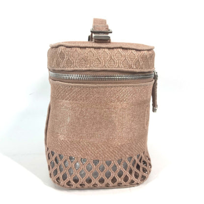 Christian Dior Pink Canvas Handbag Vanity Bag ()