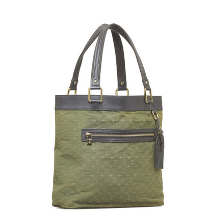 LOUIS VUITTON Monogram Lucile GM Tote Bag Shoulder M92681 Green Dark Brown Canvas Leather Women's