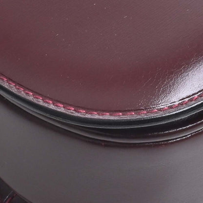 Celine Leather Shoulder Bag Bordeaux Ladies