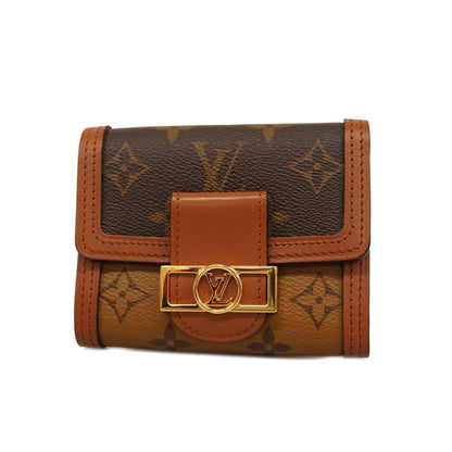 Louis VuittonAuth  Monogram Reverse Portofeuil Daufine Compact M68725 Women's