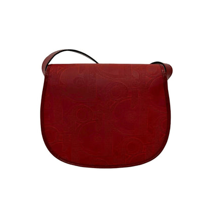 Christian Dior Red Color Leather Pvc Pochette Shoulder Bag ()
