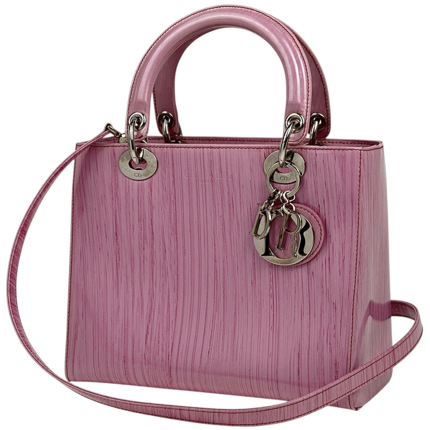 Christian Dior Pink Leather Handbag Shoulder Bag ()